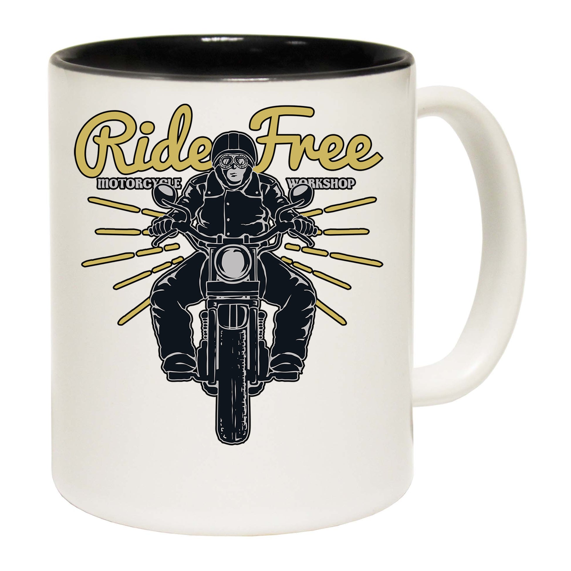 Ride Free Motorcycle Workshop Motorbike - Funny Coffee Mug