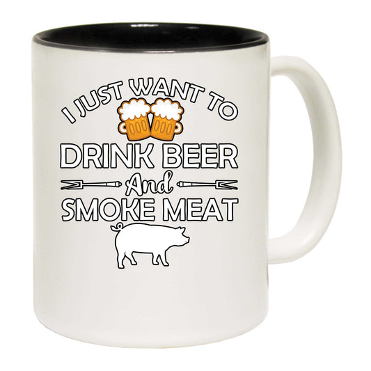 Bbq Shirt Drink Beer Smoke Meat Grill - Funny Coffee Mug