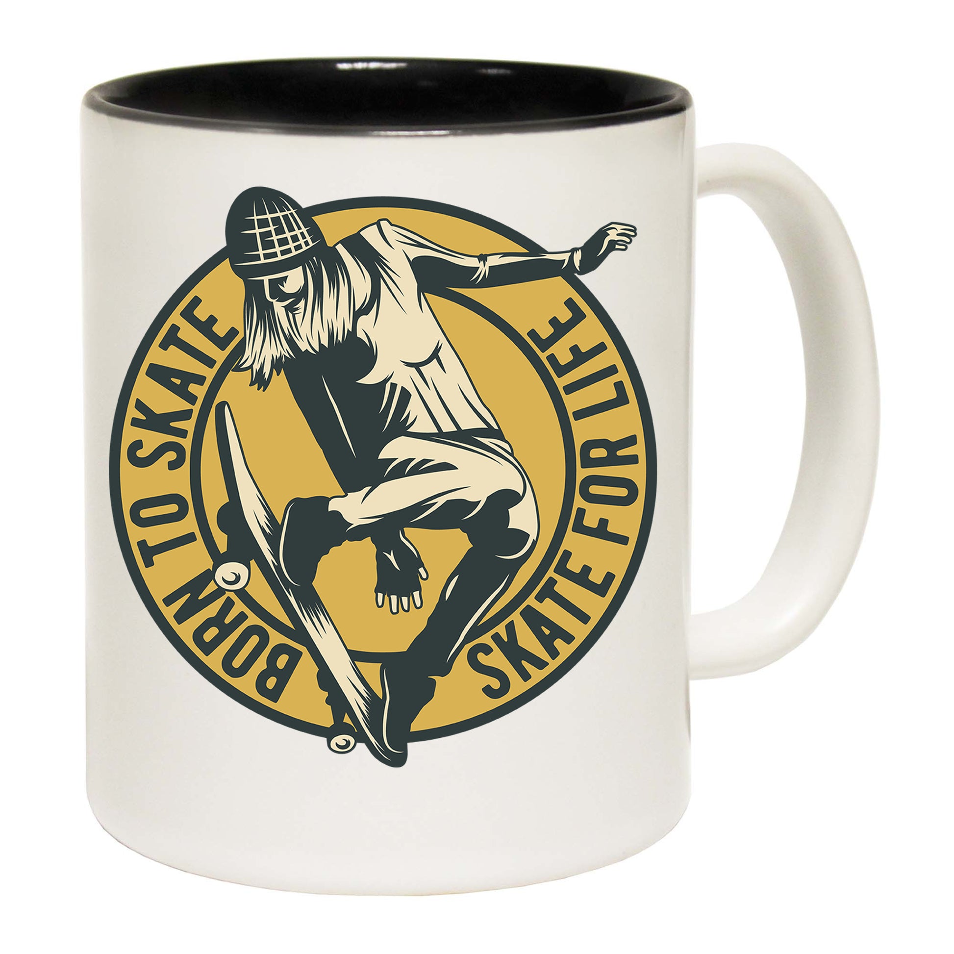 Born To Skate Skate For Life Skating Board - Funny Coffee Mug