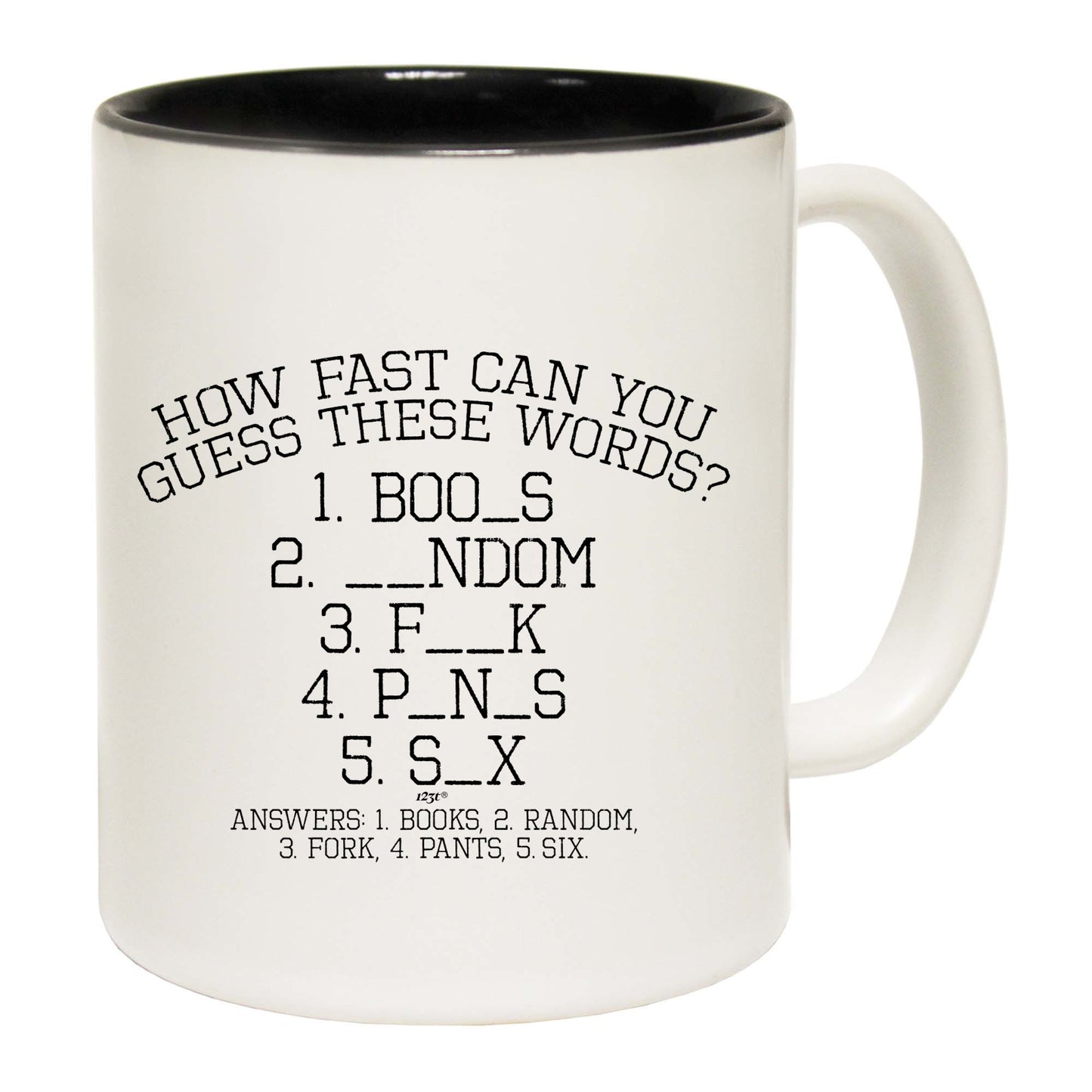 Guess These Words - Funny Coffee Mug