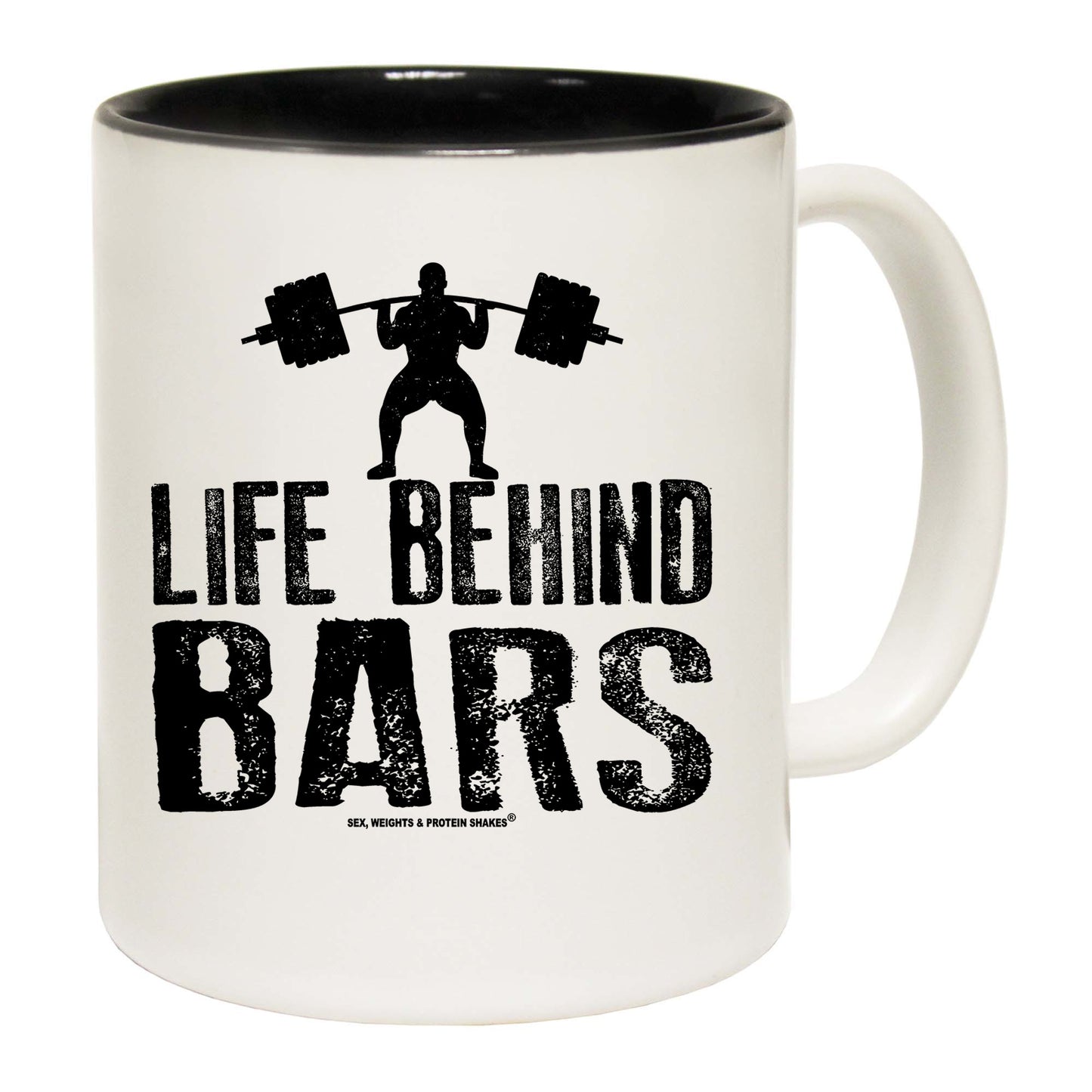 Gym Life Behind Bars Lift Guy - Funny Coffee Mug