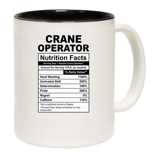 Crane Operator Nutrition Facts - Funny Coffee Mug