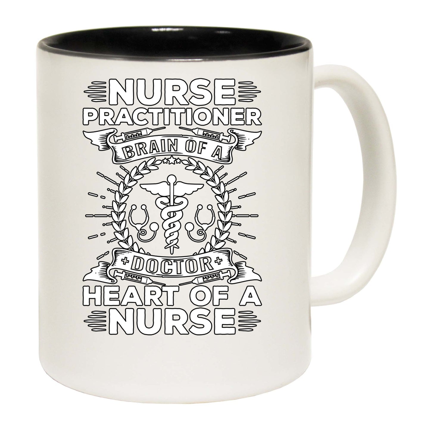 Nurse Practitioner Brains Of A Doctor - Funny Coffee Mug