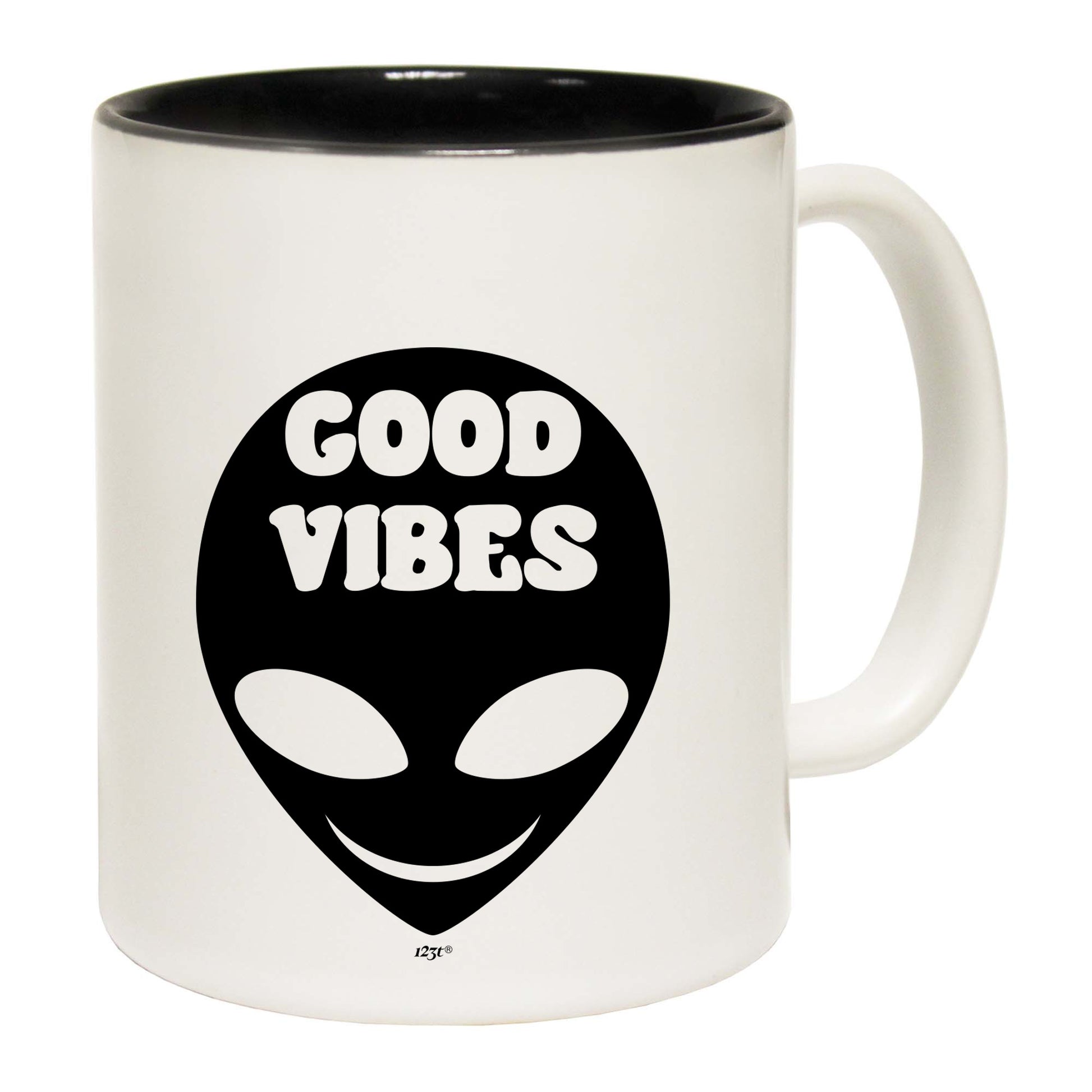 Festival Good Vibes Alien White - Funny Coffee Mug