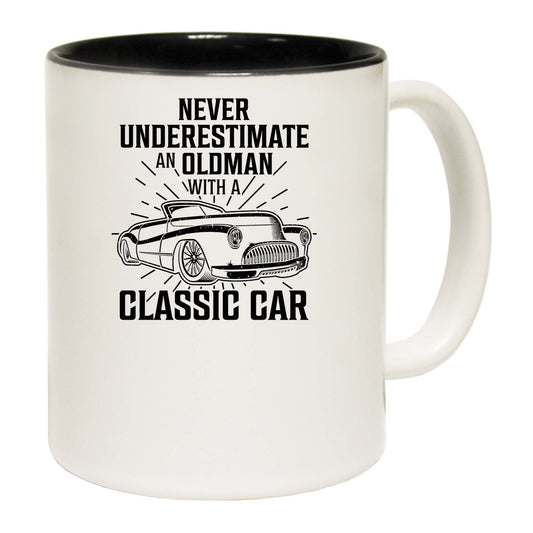 Never Underestimate An Old Man With A Classic Car - Funny Coffee Mug