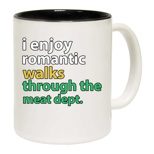 Bbq Romantic Walks Meat Dept Meat Smoking - Funny Coffee Mug