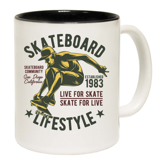 Skateboard Lifestyle California Skate Board - Funny Coffee Mug