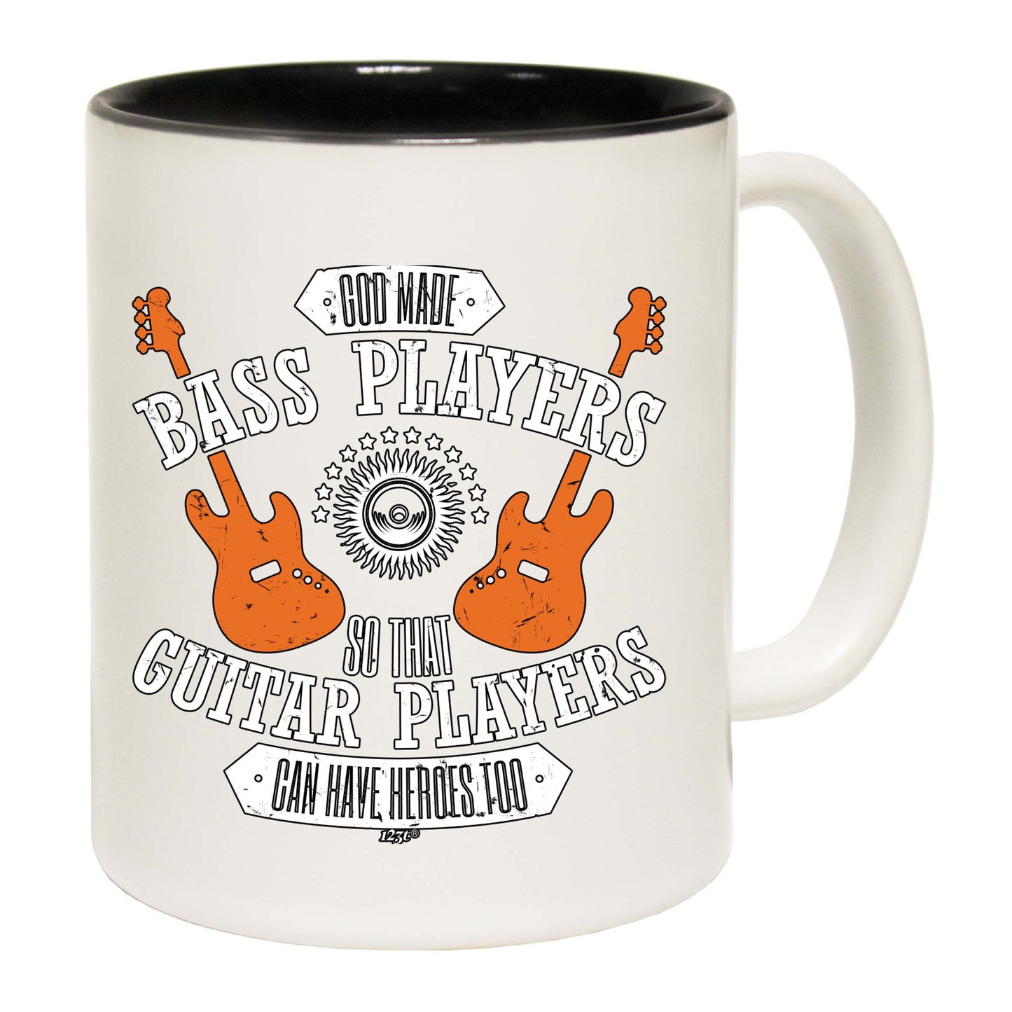 God Made Bass Players Guitar Music - Funny Coffee Mug