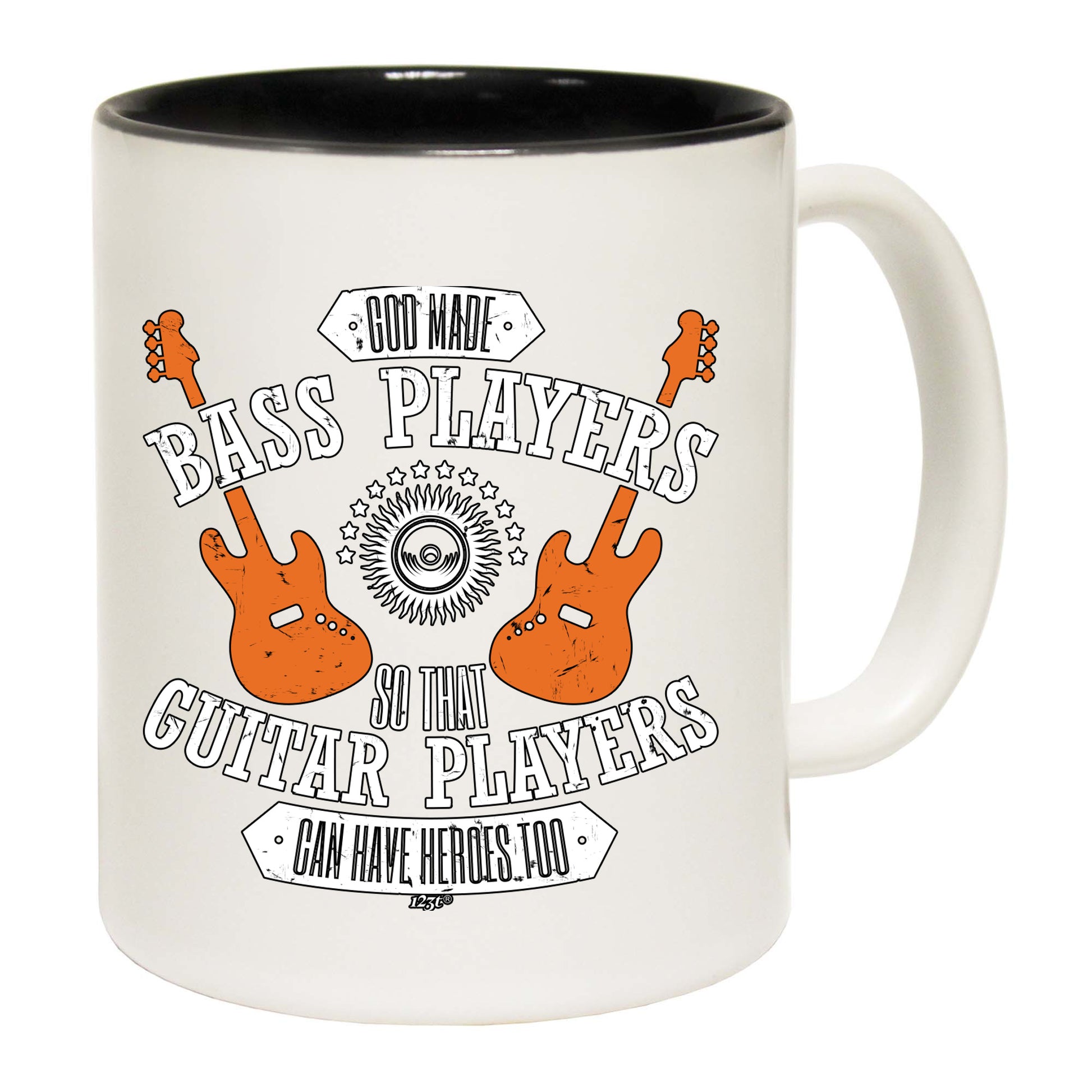 God Made Bass Players Guitar Music - Funny Coffee Mug