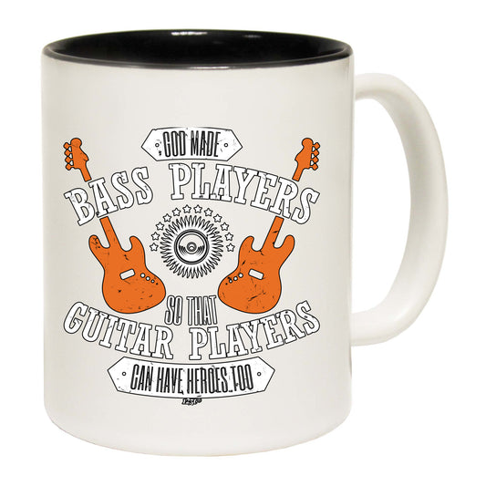 God Made Bass Players Guitar Music - Funny Coffee Mug