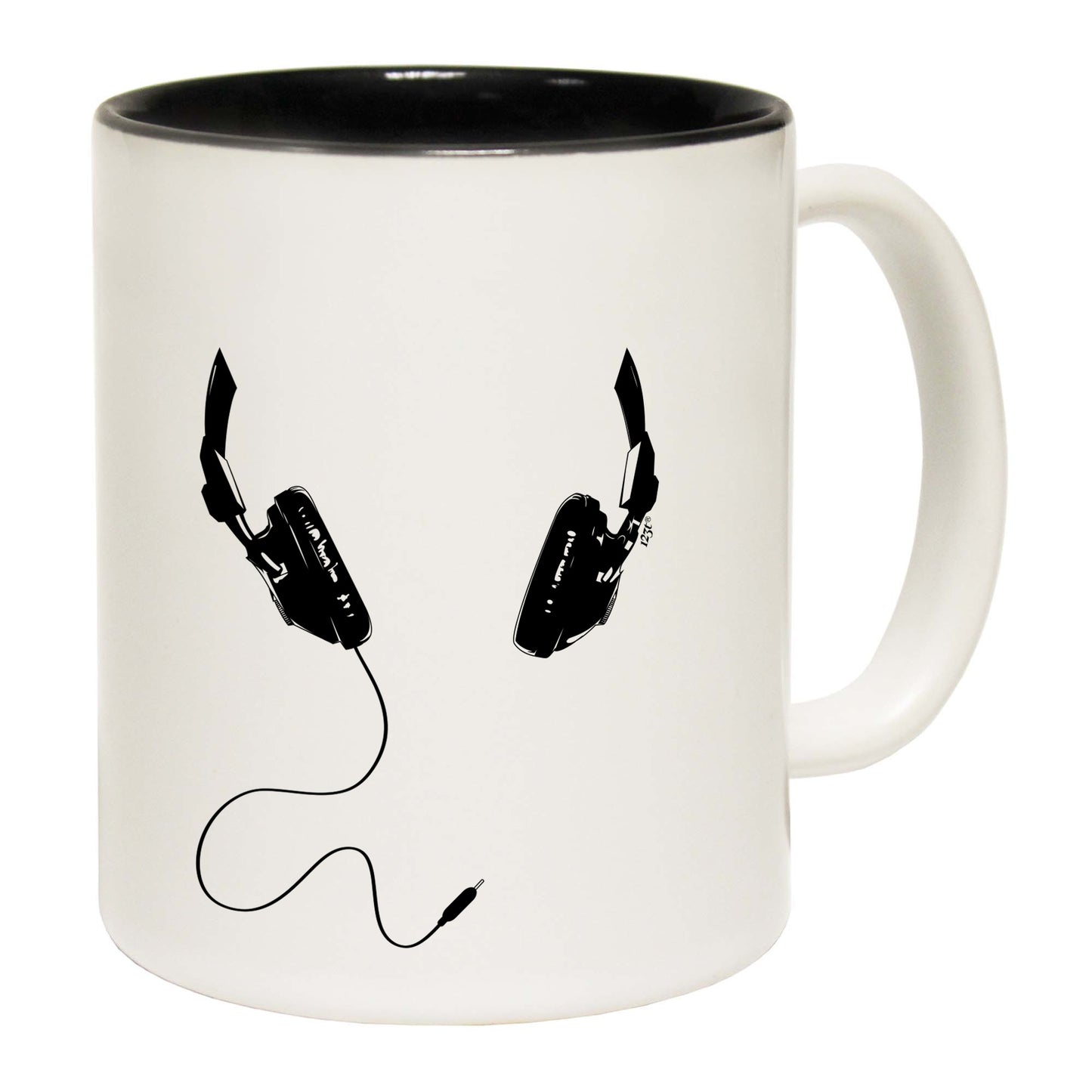 Headphones Around Neck - Funny Coffee Mug