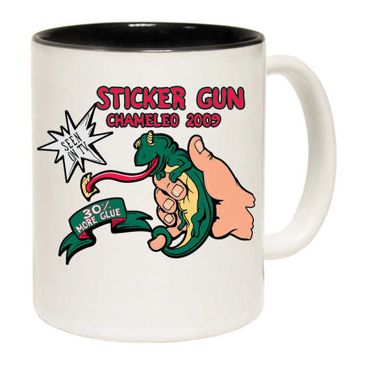 Sticker Gun Chaneleo - Funny Coffee Mug