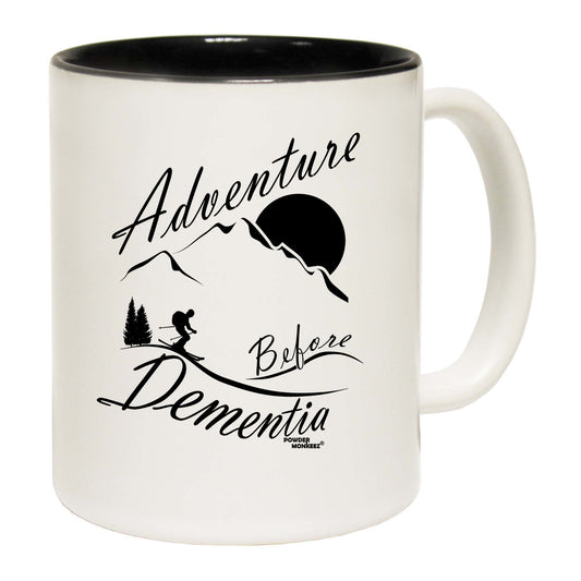 Pm Adventure Before Dementia Skiing Slope White - Funny Coffee Mug