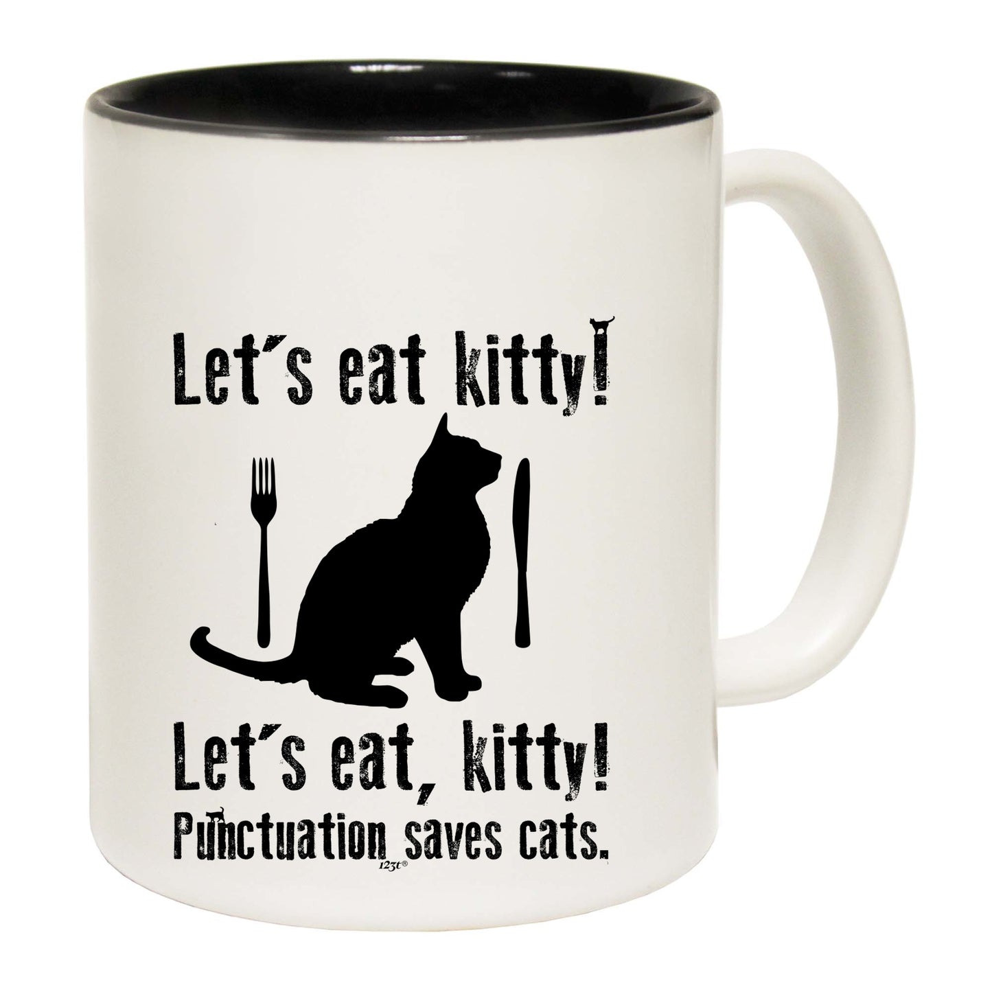 Lets Eat Kitty Punctuation Saves Cats - Funny Coffee Mug