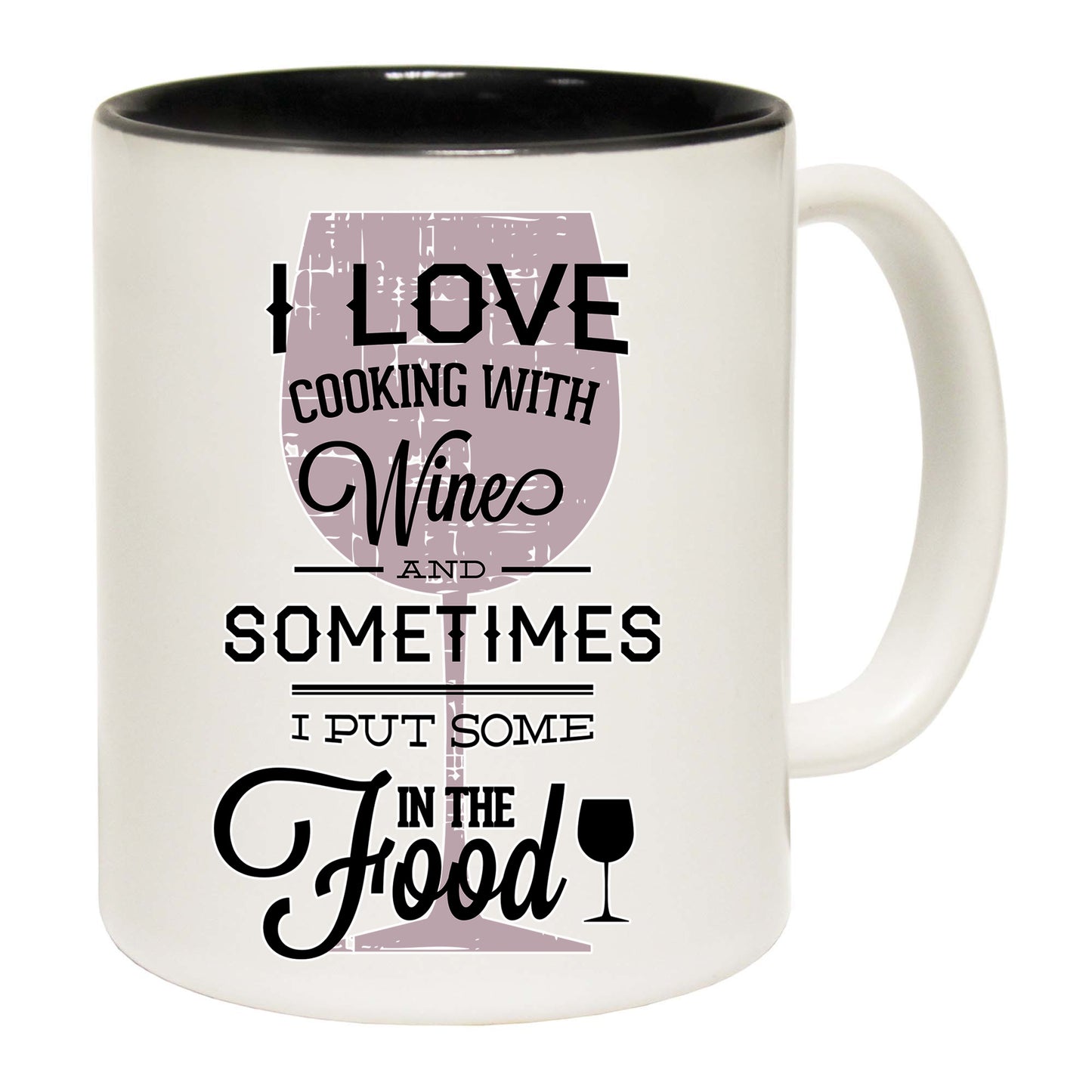 Love Cooking With Wine Alcohol Food - Funny Coffee Mug