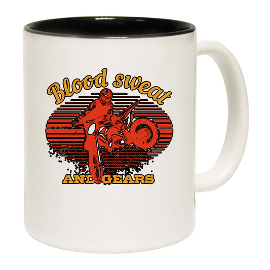 Motocross Blood Sweat And Gears - Funny Coffee Mug