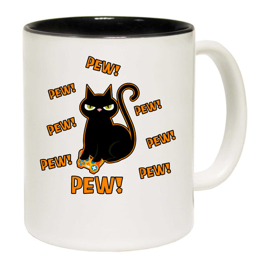 Pew Pew Pew Cat Video Games Gamer - Funny Coffee Mug