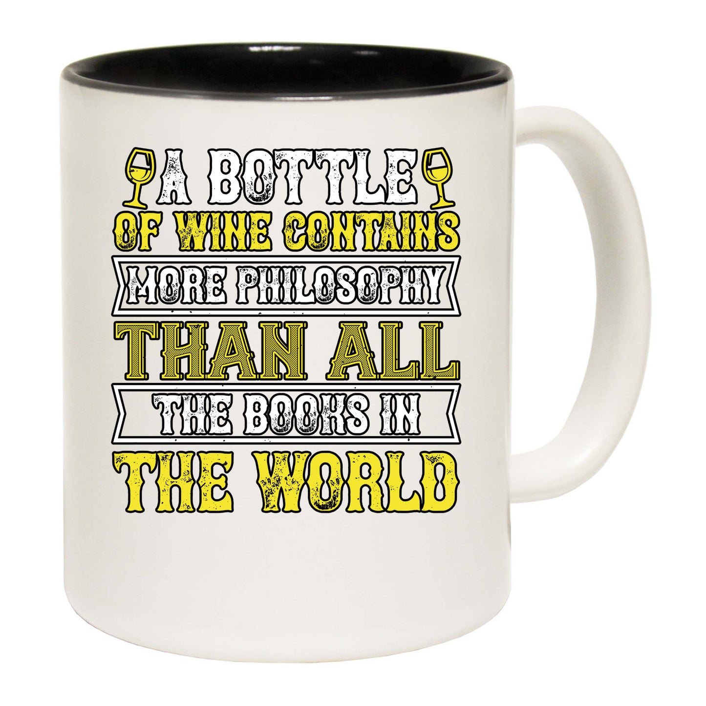 A Bottle Of Wine Contains More Philosophy Than Books - Funny Coffee Mug