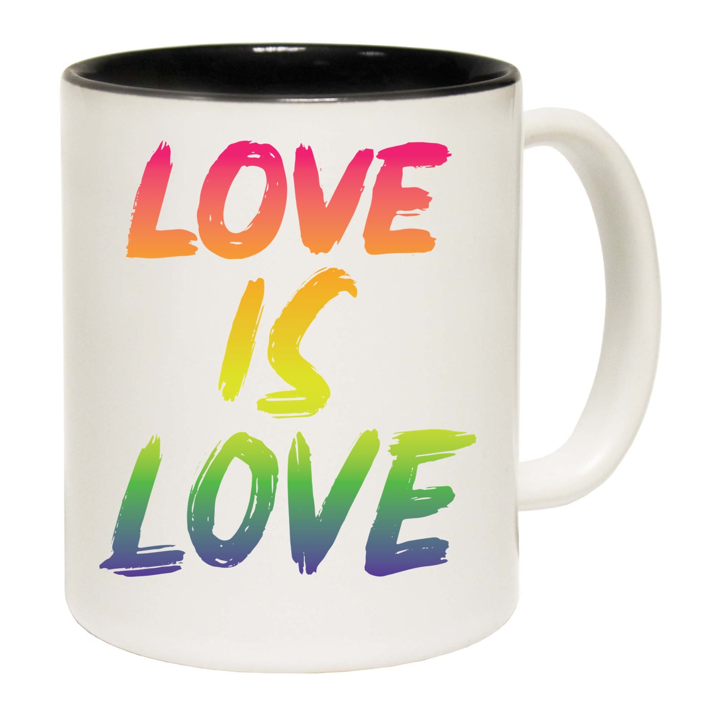 Love Is Love Knows No Bound Lesbian Gay Rainbow - Funny Coffee Mug