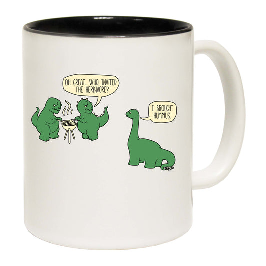 Invited The Herbivore Dinosaur - Funny Coffee Mug