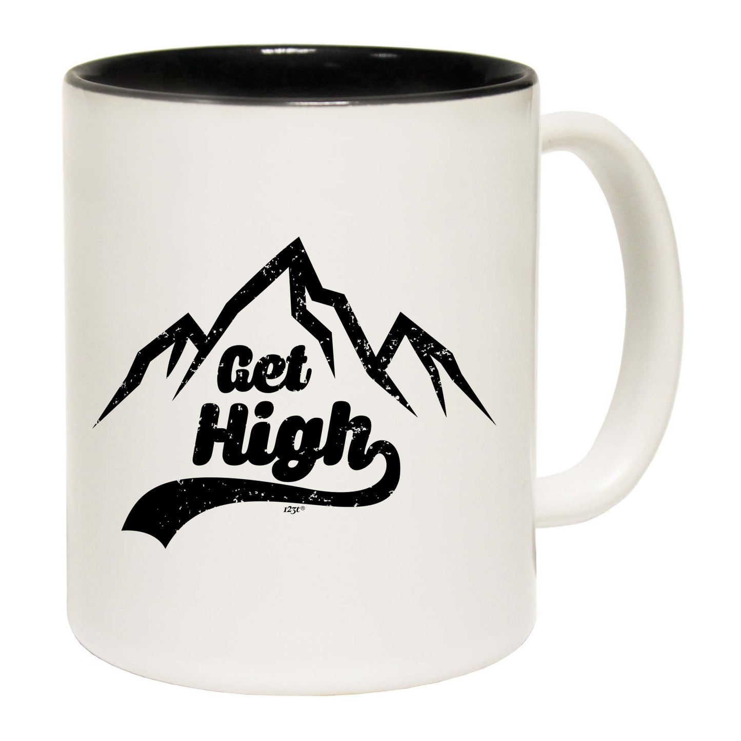 Get High Snow Mountains - Funny Coffee Mug