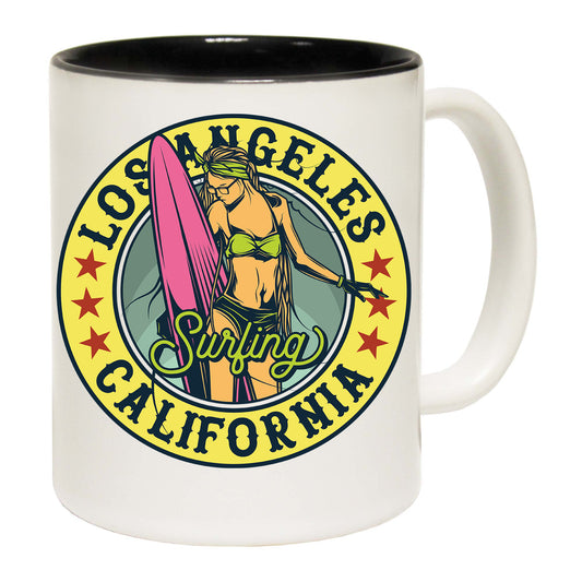 Los Angeles California Surfing Surf - Funny Coffee Mug