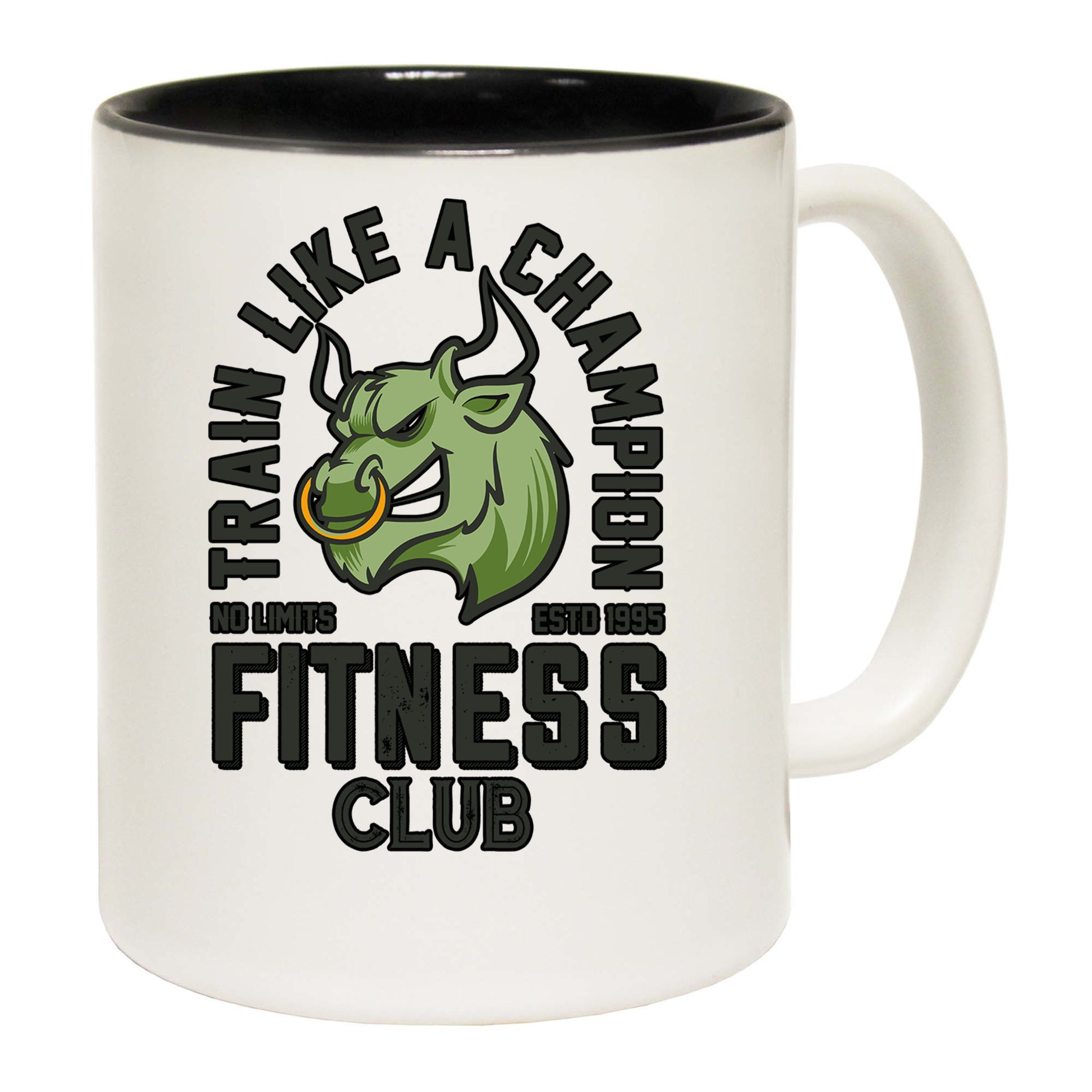 Train Like A Champ Bull Gym Bodybuilding Weights - Funny Coffee Mug