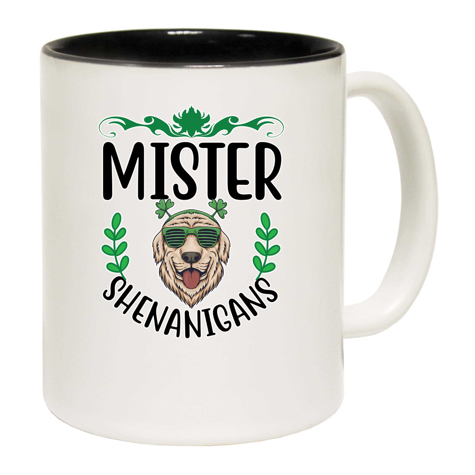 Mister Shenanigans Dog Irish St Patricks Day Ireland - Funny Coffee Mug