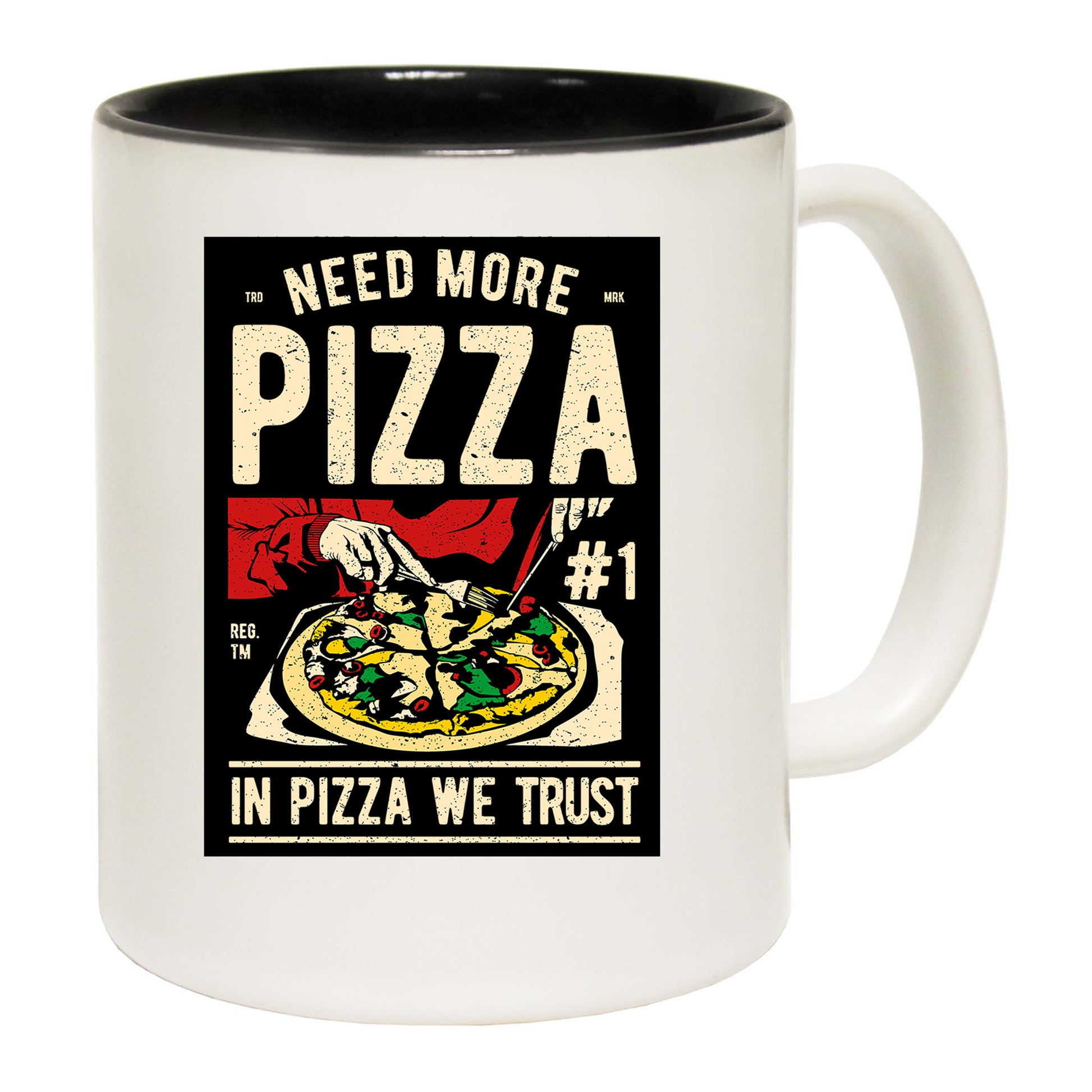 In Pizza We Trust - Funny Coffee Mug