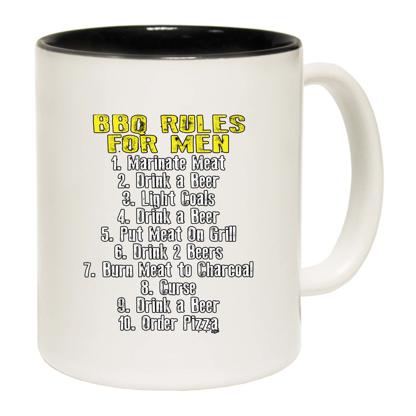 Bbq Barbeque Rules For Men - Funny Coffee Mug