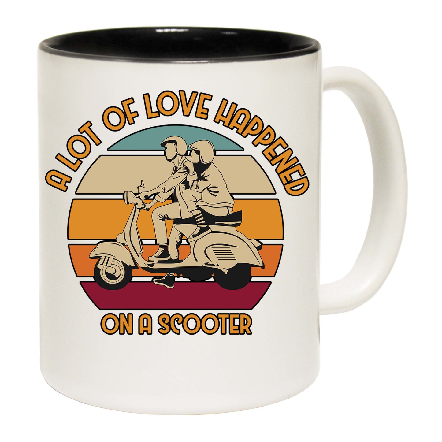 A Lot Of Love Happened On A Scotter - Funny Coffee Mug