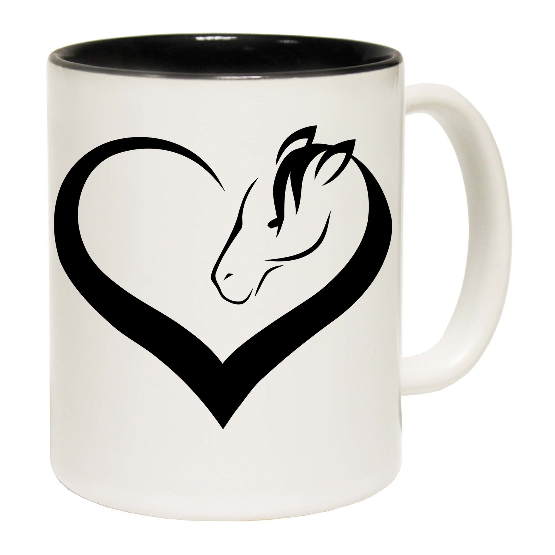 Heart Horse Love Horses Pony - Funny Coffee Mug