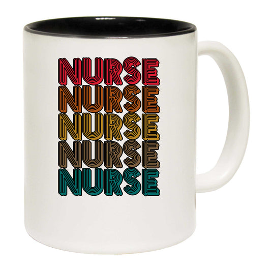 Nurse Five Retro Lettering - Funny Coffee Mug