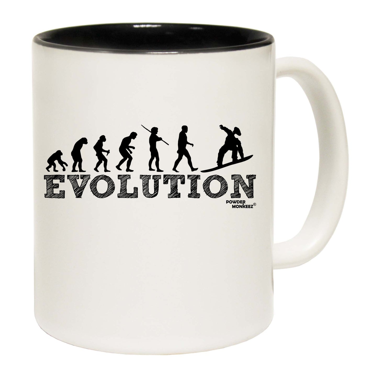 Evolution Snowboarder - Funny Coffee Mug