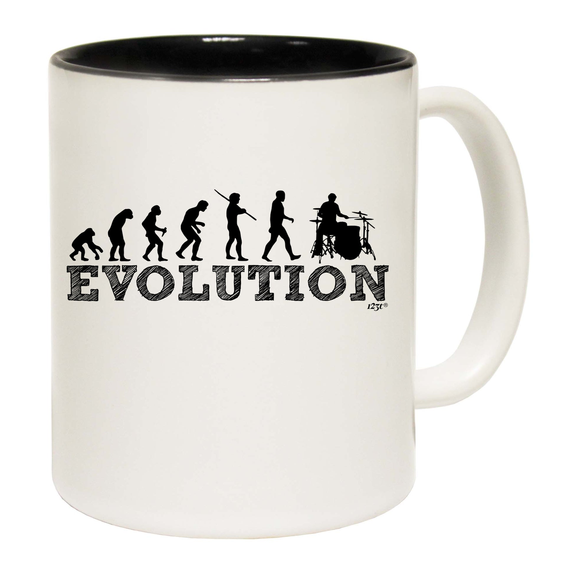 Evolution Drummer - Funny Coffee Mug