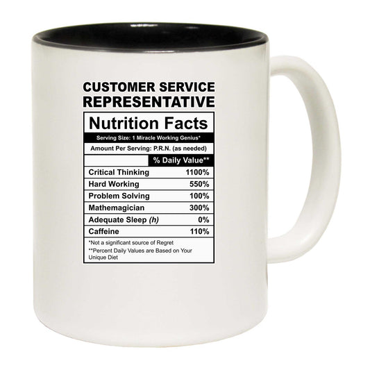 Customer Service Representative Nutrition Facts - Funny Coffee Mug