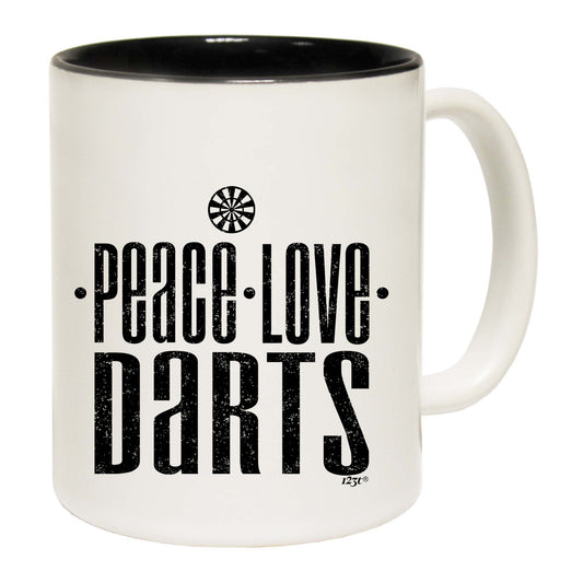 Peace Love Darts - Funny Coffee Mug