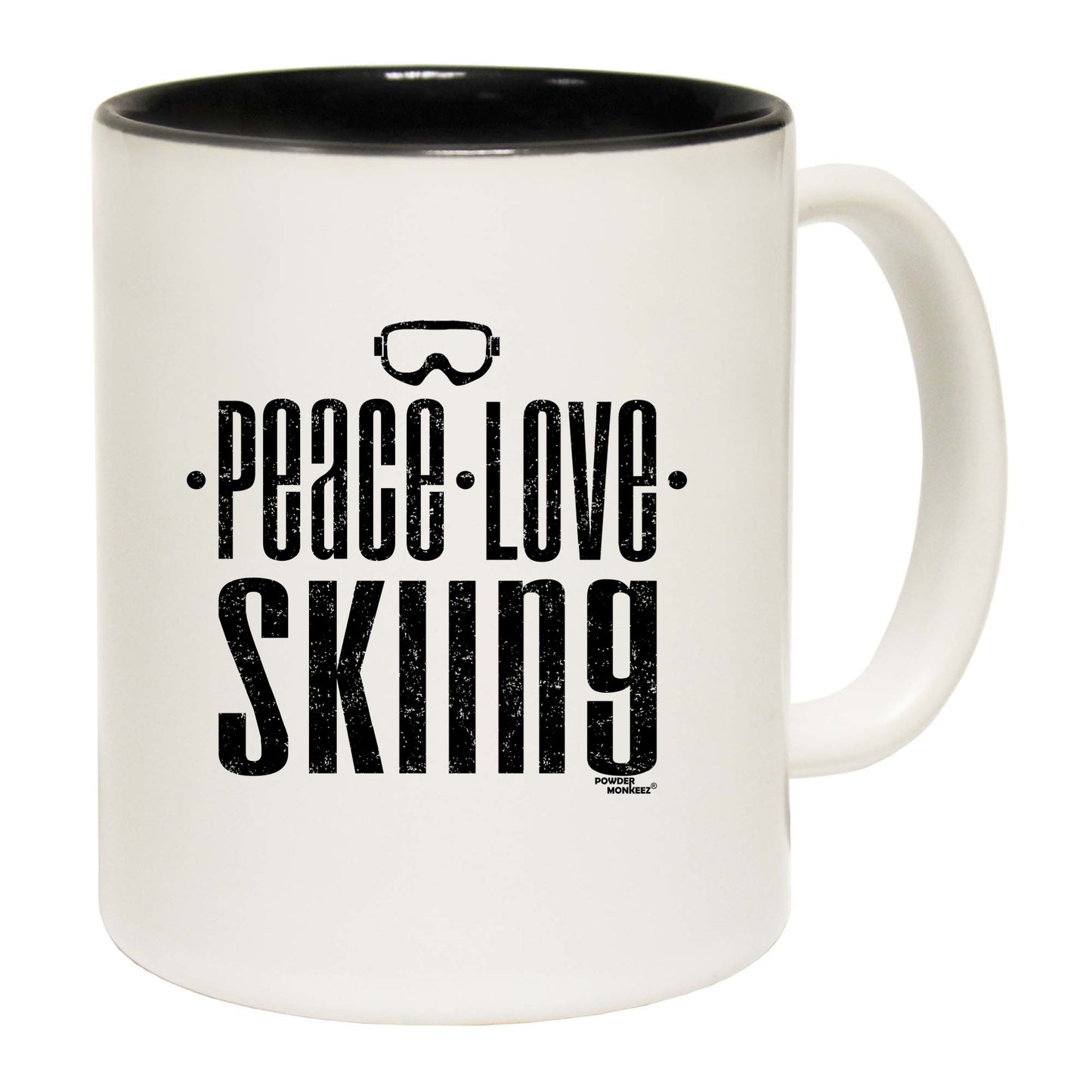 Pm Peace Love Skiing - Funny Coffee Mug