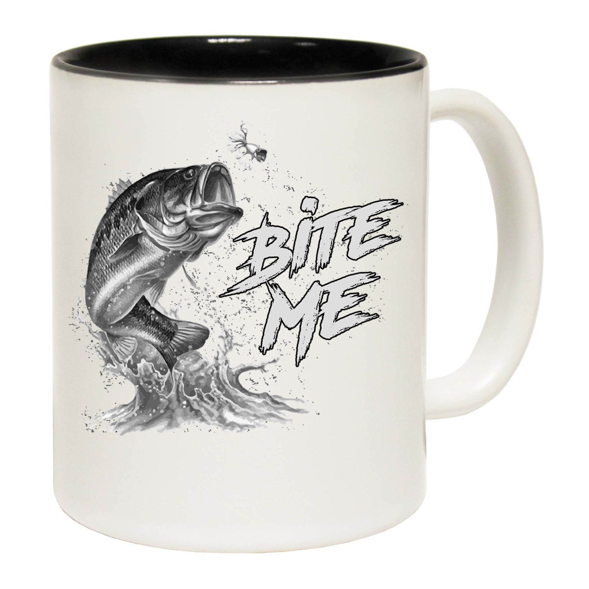 Bite Me Fishing Angling Fish - Funny Coffee Mug