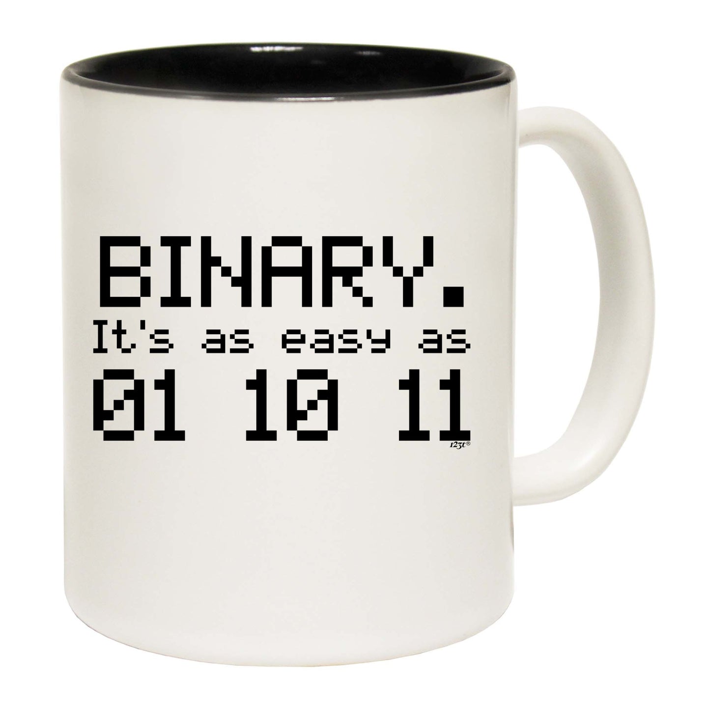 Binary Its As Easy As 01 10 11 - Funny Coffee Mug