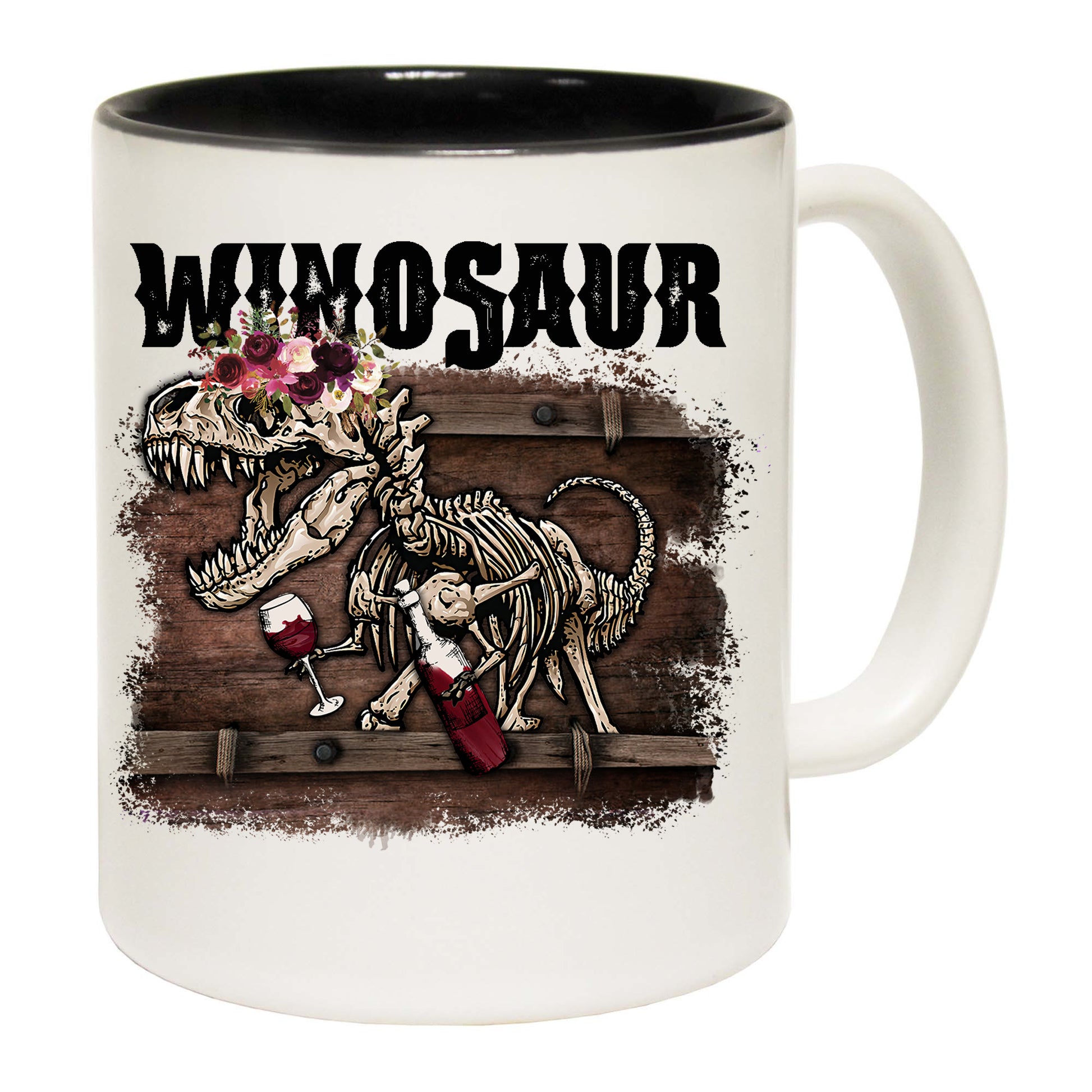 Winosaur Dinosaur Wine Drinking Alcohol - Funny Coffee Mug