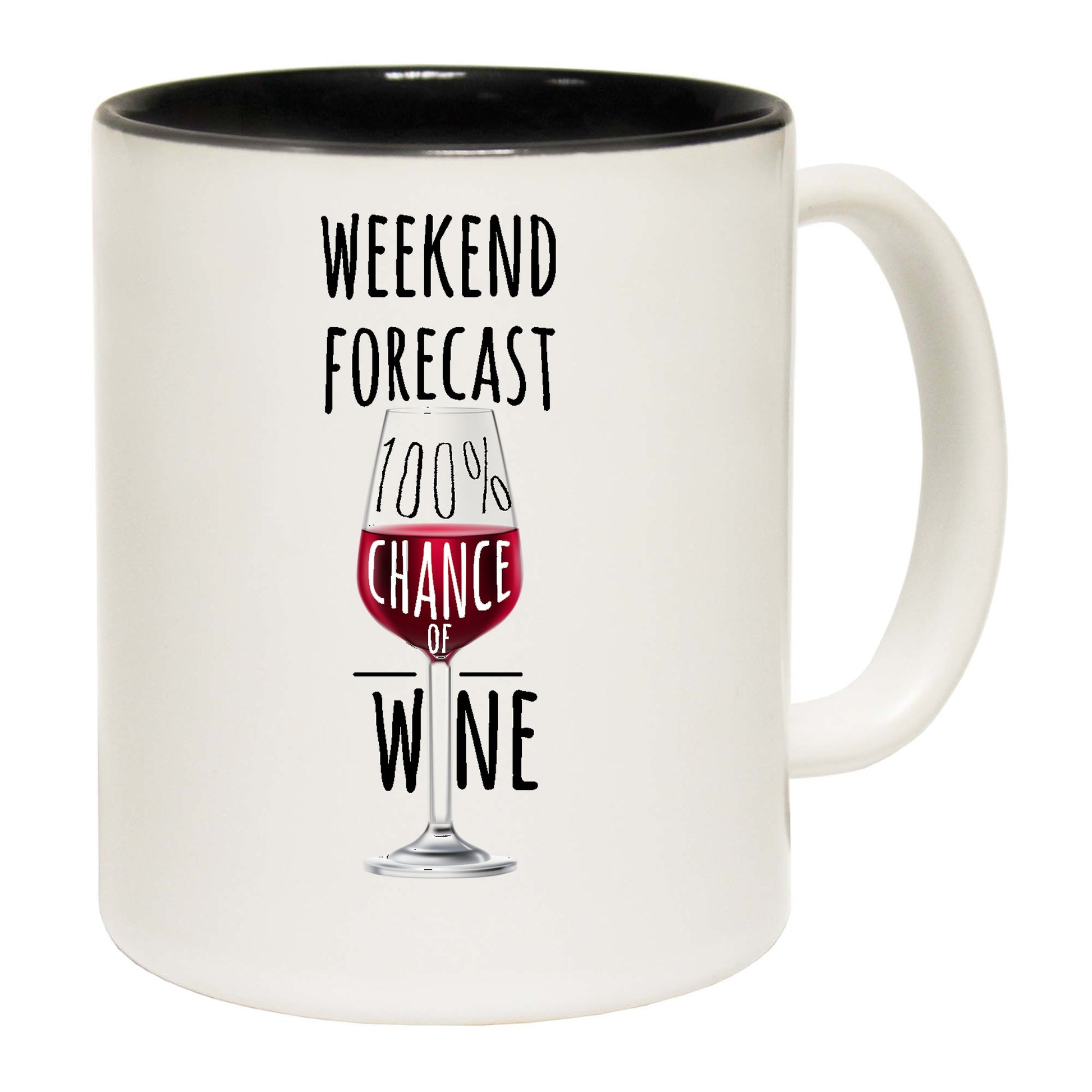 Weekend Forecast Wine Alcohol Drinking - Funny Coffee Mug