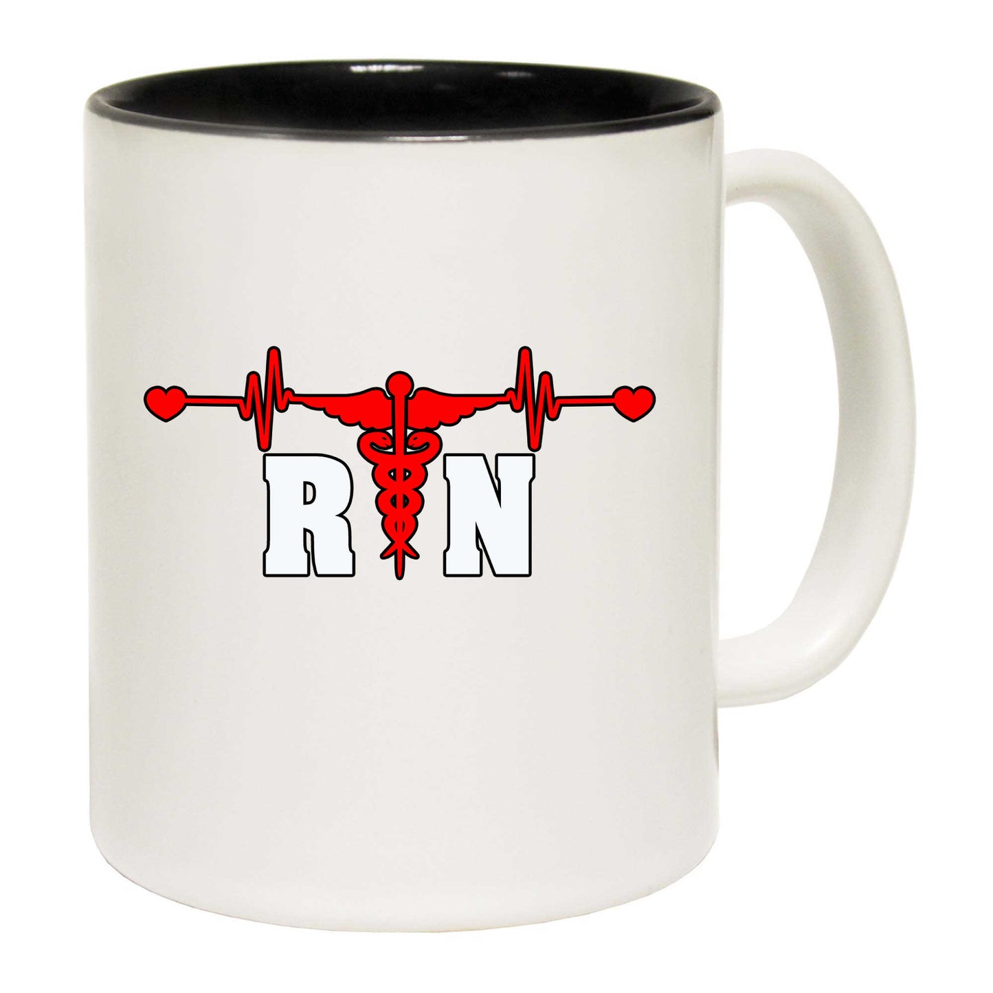 Rn Registered Nurse Heartbeat Pulse - Funny Coffee Mug