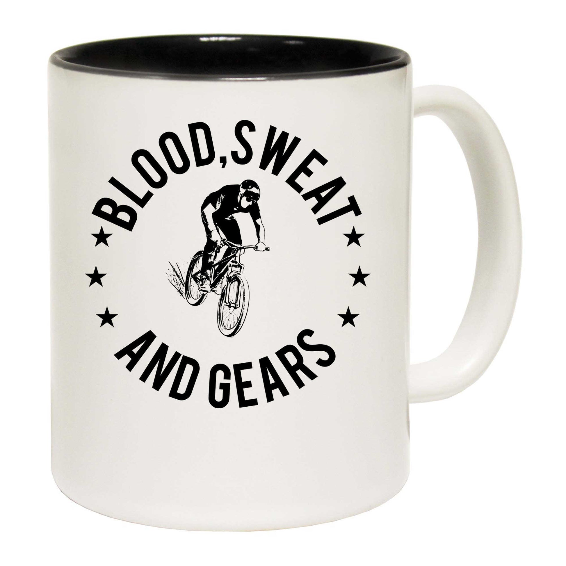 Blood Sweat And Gears Mountain Bike Cycling - Funny Coffee Mug