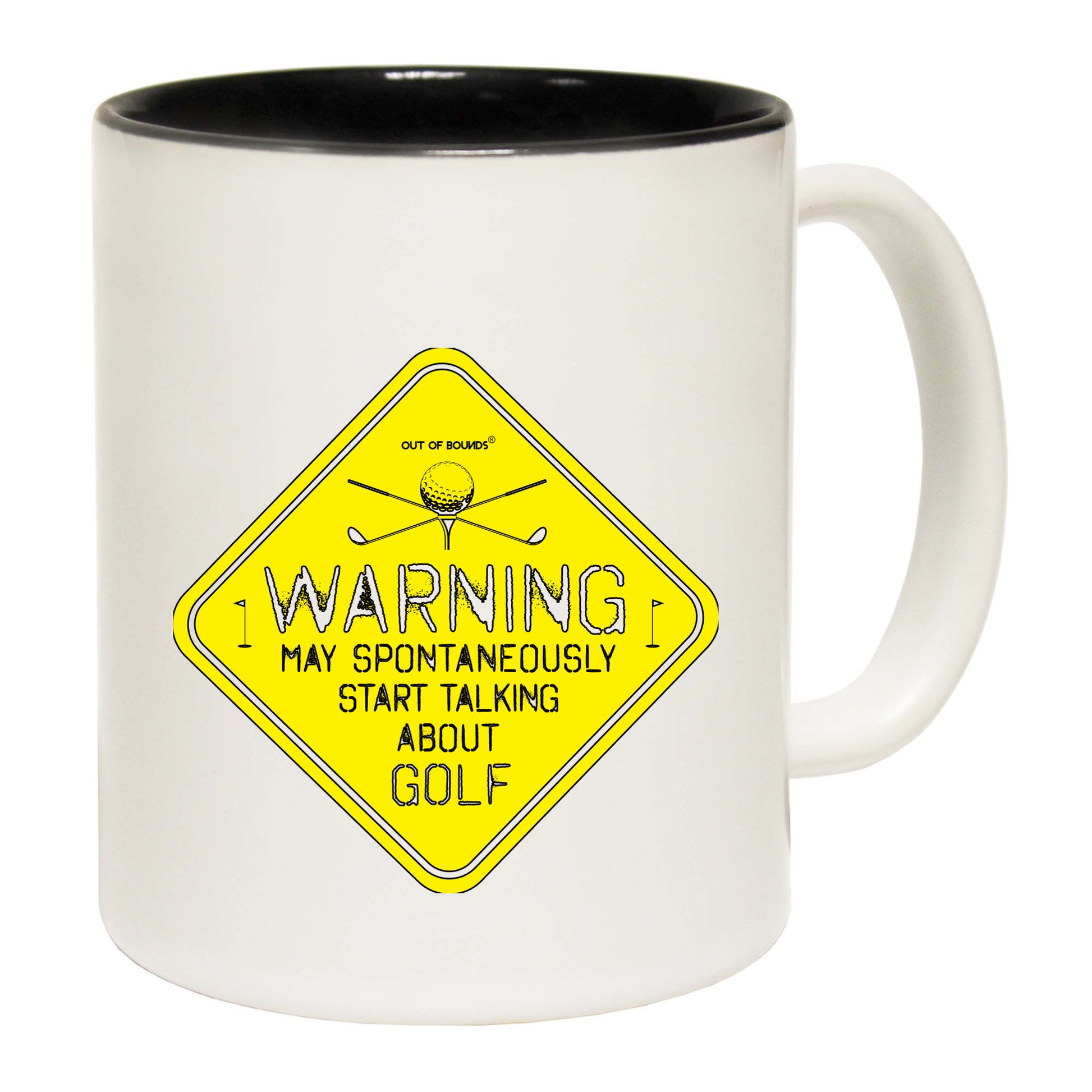 Oob Warning May Spontaneously Start Talking About Golf - Funny Coffee Mug