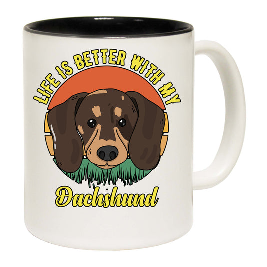 Life Is Better With Dashshunds Dogs Dog Pet Animal - Funny Coffee Mug