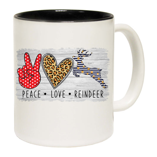 Peace Love Reindeer Christmas Xmas - Funny Coffee Mug