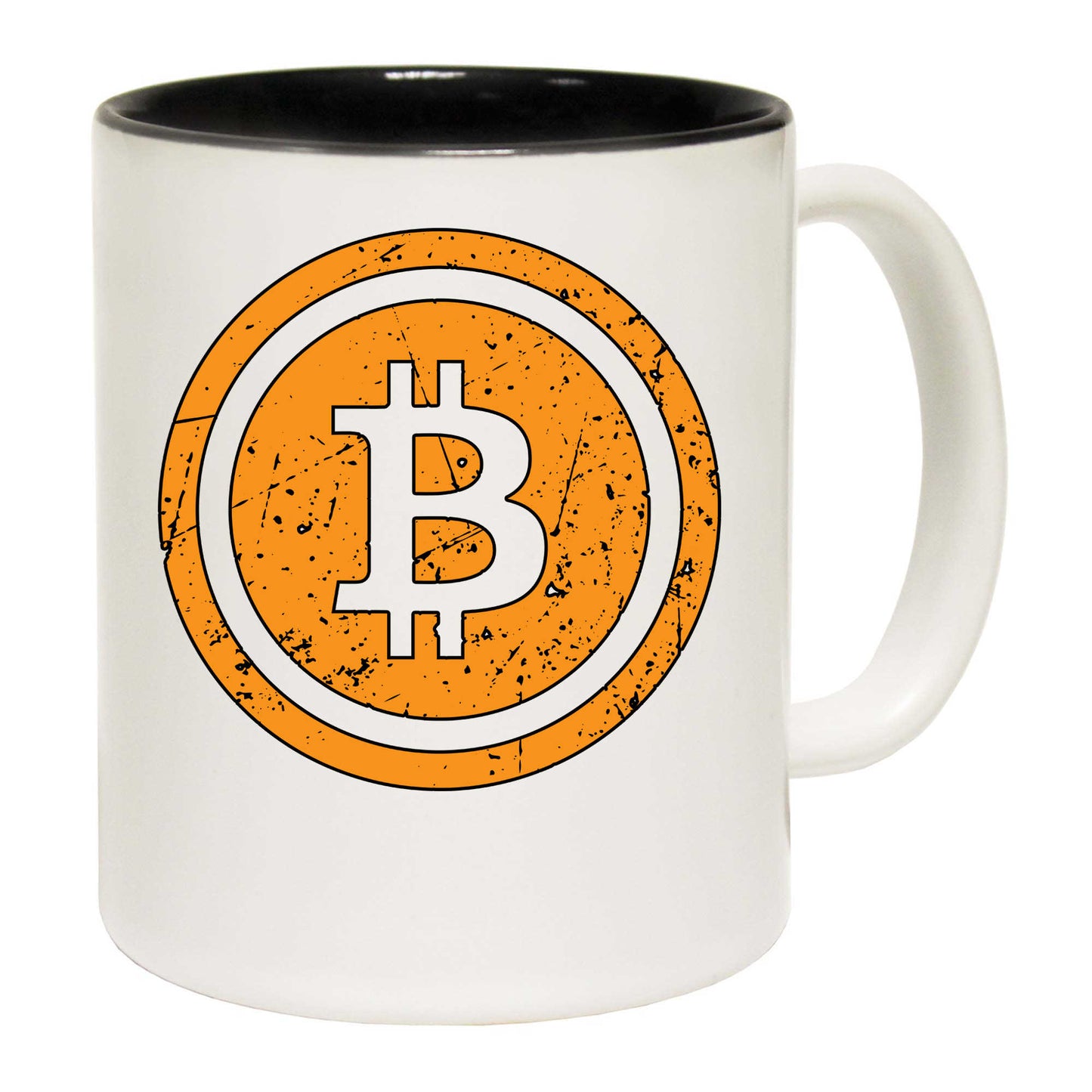 Bitcoin Logo Vintage Gold Cryptocurrency Cool - Funny Coffee Mug