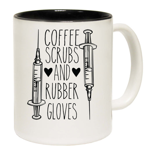 Coffee Scrubs And Rubber Gloves - Funny Coffee Mug