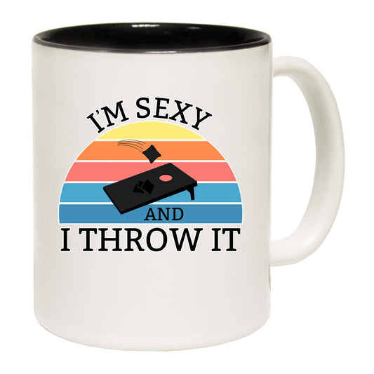 Im Sexy And I Throw It Cornhole - Funny Coffee Mug